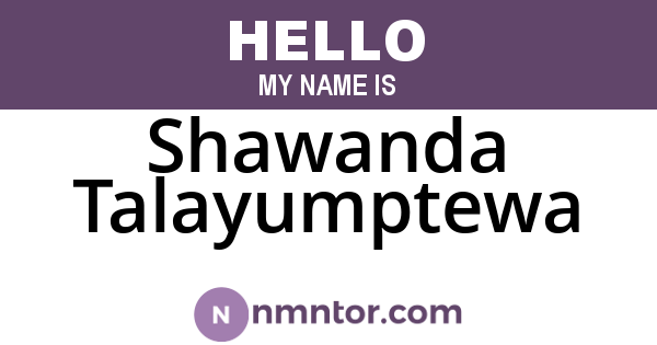 Shawanda Talayumptewa