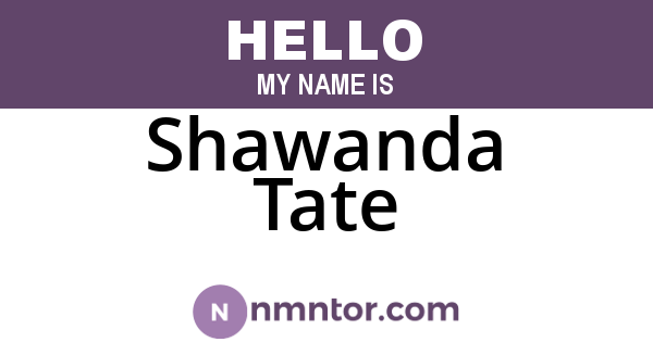 Shawanda Tate