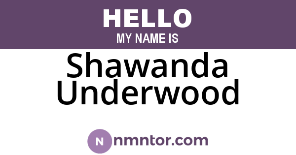 Shawanda Underwood