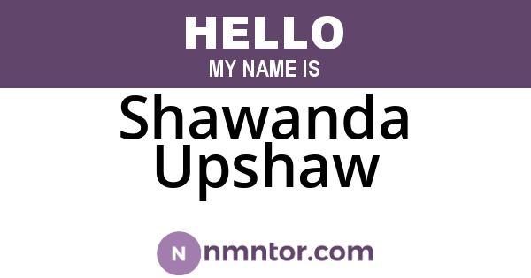 Shawanda Upshaw