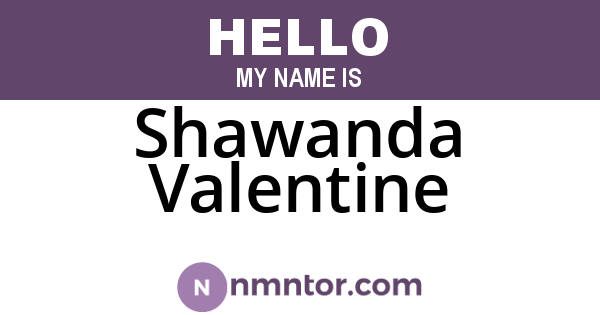 Shawanda Valentine