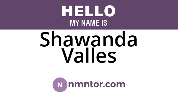 Shawanda Valles