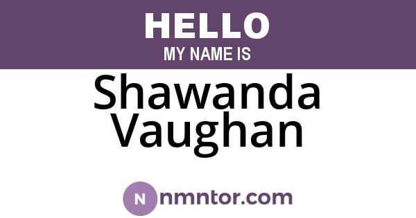 Shawanda Vaughan