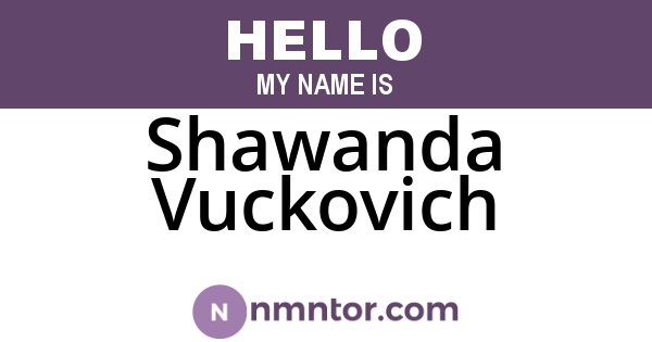 Shawanda Vuckovich