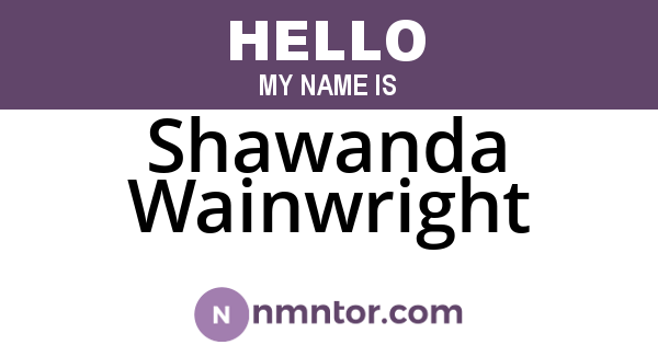 Shawanda Wainwright
