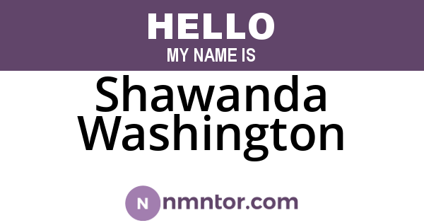 Shawanda Washington