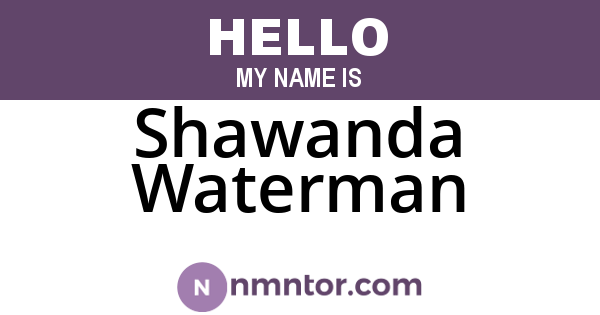 Shawanda Waterman