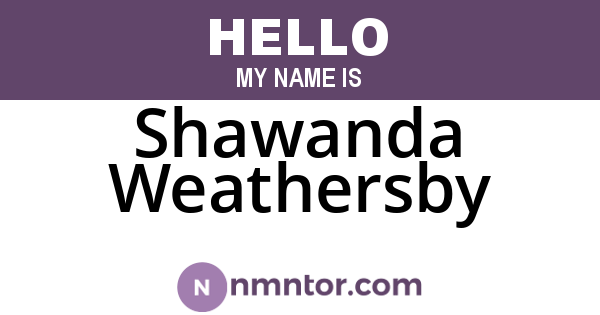 Shawanda Weathersby