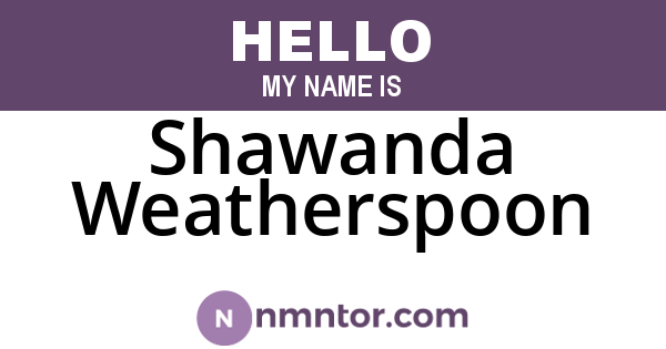 Shawanda Weatherspoon