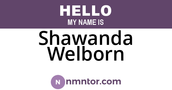 Shawanda Welborn