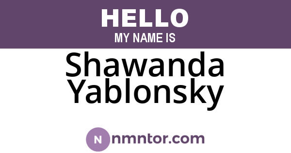 Shawanda Yablonsky