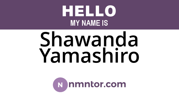 Shawanda Yamashiro