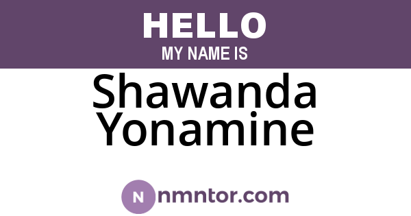 Shawanda Yonamine