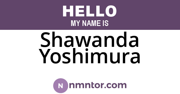 Shawanda Yoshimura