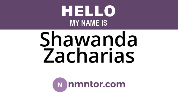 Shawanda Zacharias