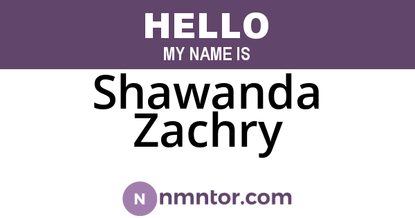Shawanda Zachry