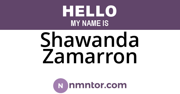 Shawanda Zamarron