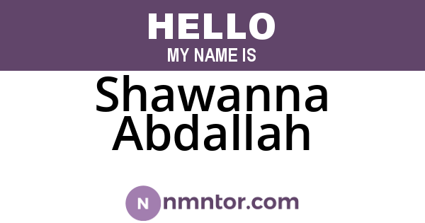 Shawanna Abdallah