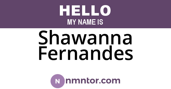 Shawanna Fernandes