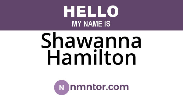 Shawanna Hamilton