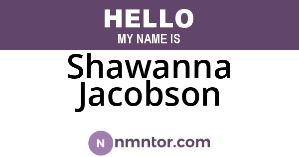 Shawanna Jacobson