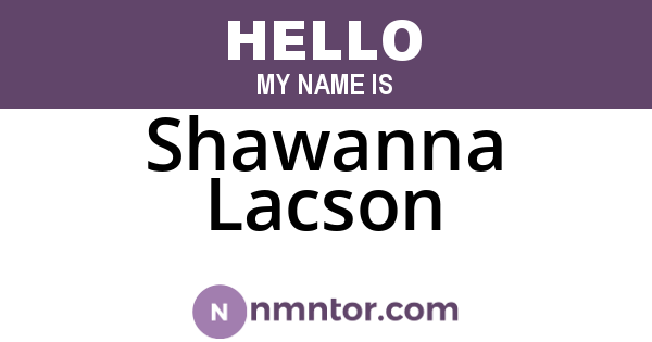 Shawanna Lacson