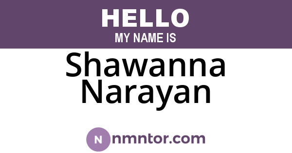 Shawanna Narayan