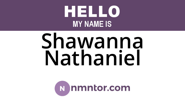 Shawanna Nathaniel
