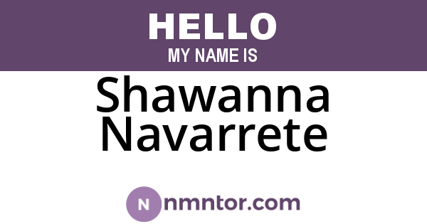Shawanna Navarrete