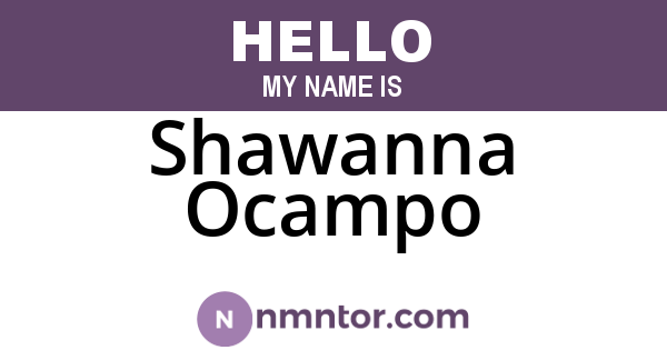 Shawanna Ocampo