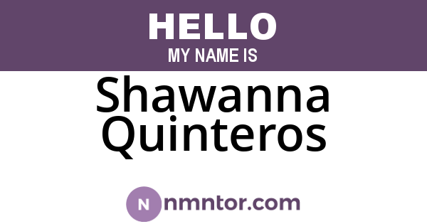 Shawanna Quinteros