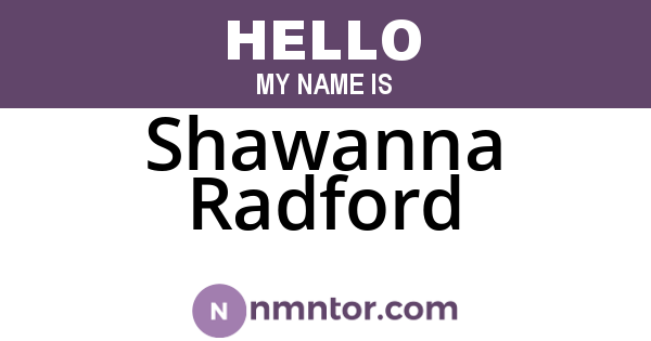 Shawanna Radford