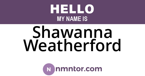 Shawanna Weatherford
