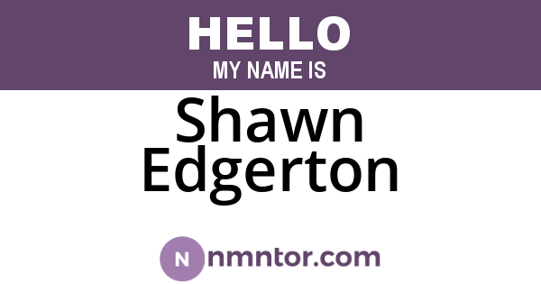 Shawn Edgerton