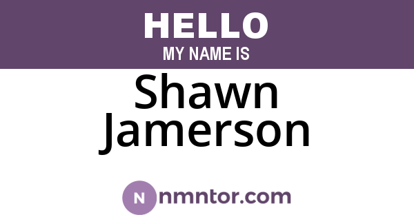 Shawn Jamerson