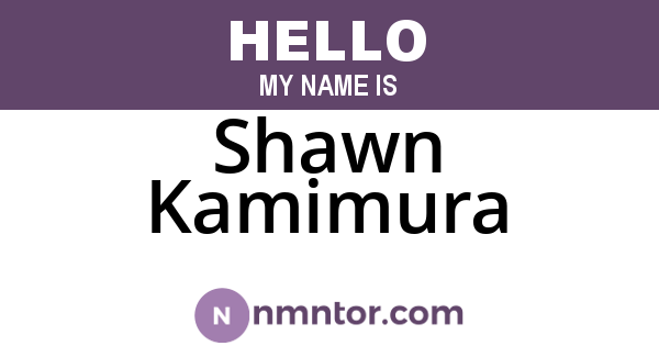 Shawn Kamimura