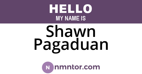 Shawn Pagaduan