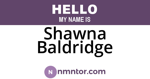 Shawna Baldridge