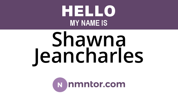 Shawna Jeancharles