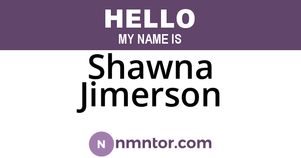 Shawna Jimerson