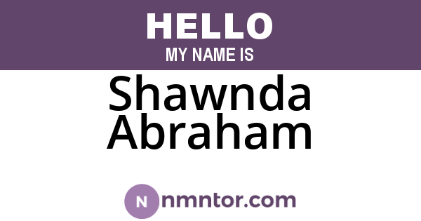 Shawnda Abraham