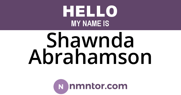 Shawnda Abrahamson