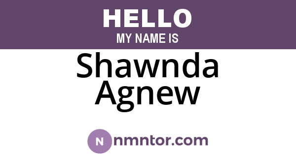 Shawnda Agnew