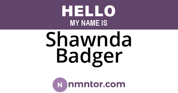 Shawnda Badger