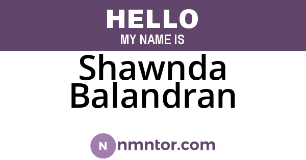 Shawnda Balandran