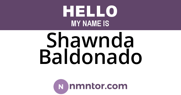 Shawnda Baldonado