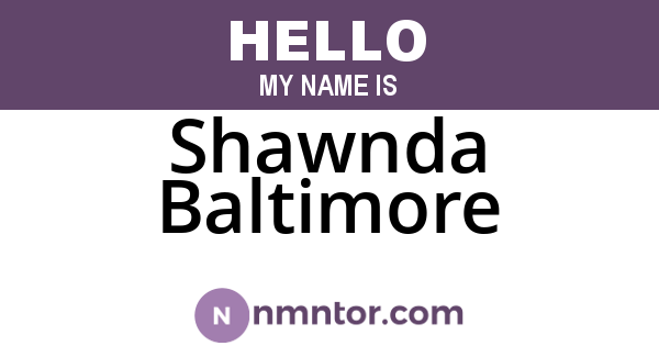 Shawnda Baltimore