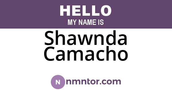 Shawnda Camacho