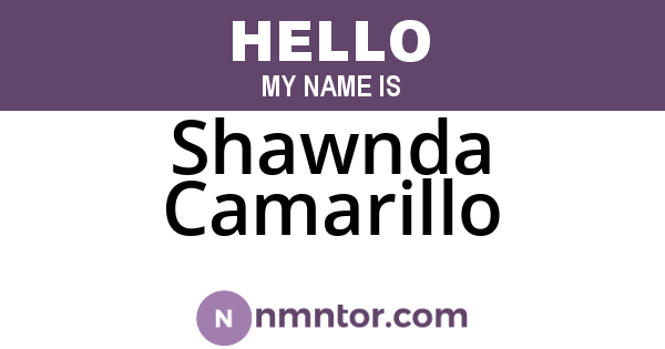Shawnda Camarillo