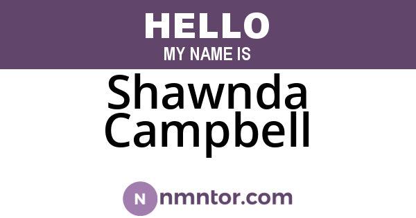 Shawnda Campbell